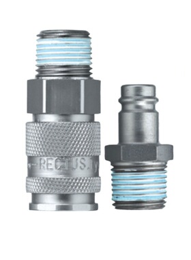 Rectus利达时 单封闭 铜/铜镀镍 快换接头 10mm通径 27KA系列