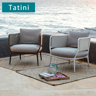 现代休闲户外沙发庭院别墅露台藤制家具酒店度假村花园藤编沙发