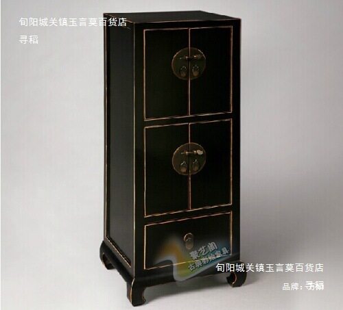 新中式实木仿古做旧角柜