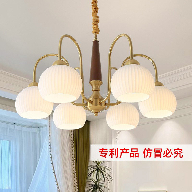 vie中古风吊灯客厅主灯卧室餐厅法式奶油风吊灯复古北欧灯具