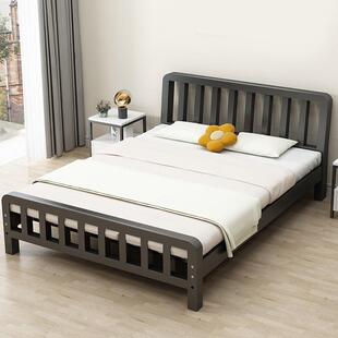 铁艺床现代简约1.8米双人铁床加固加厚1.5单人床简易铁架床经济型