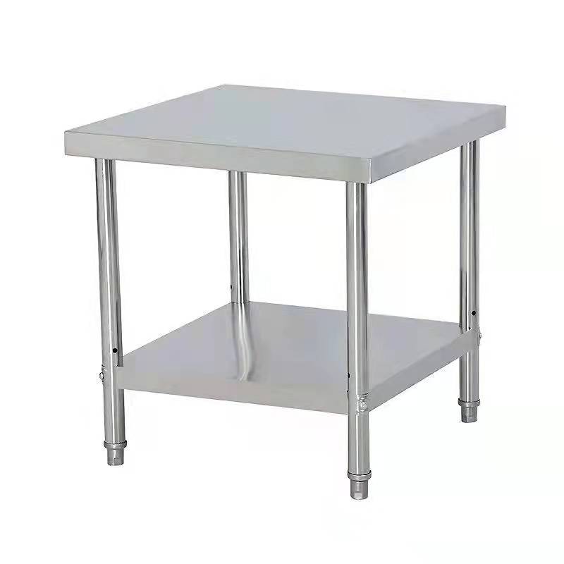 不锈钢工作台双层打荷台单层托架可拆装桌酒店厨房切菜桌面操作台