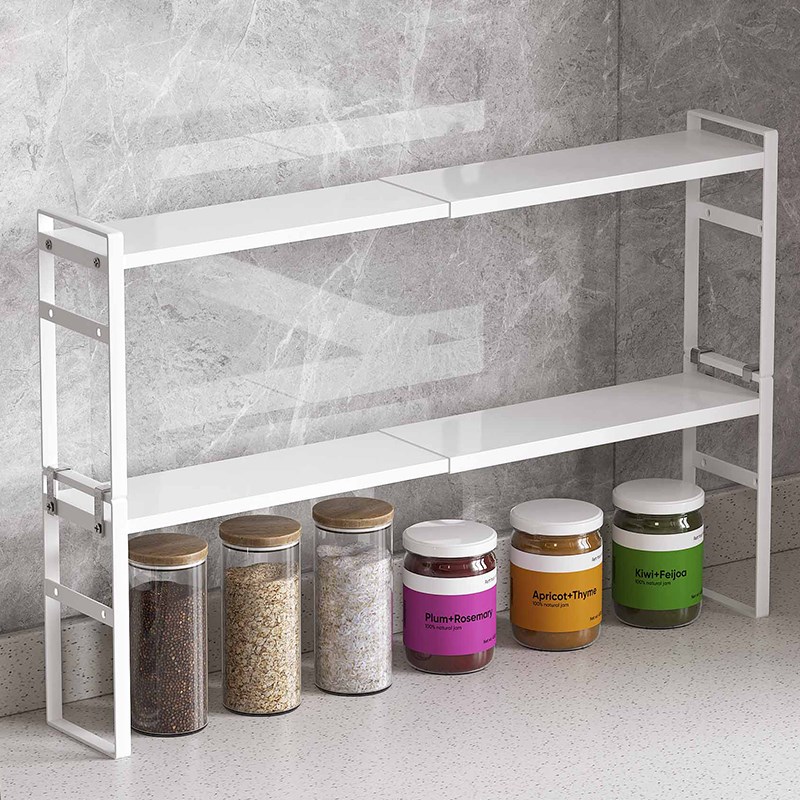 厨房窗台调料置物架极窄款油盐酱醋收纳夹缝可伸缩神器双层台面上