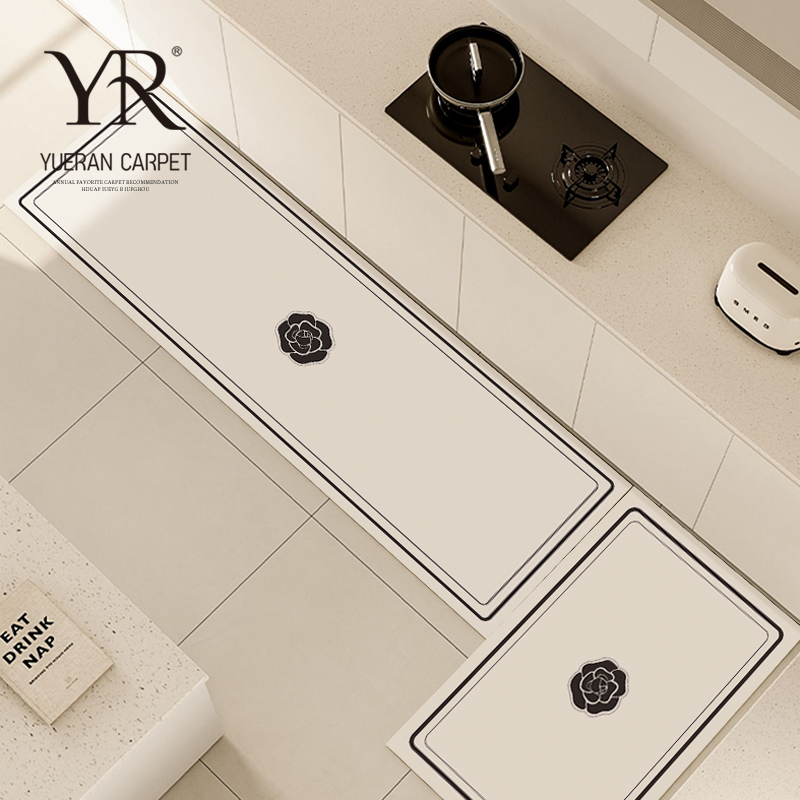 厨房长条地垫吸水吸油可擦免洗硅藻泥软垫防滑脚垫防水防油耐脏