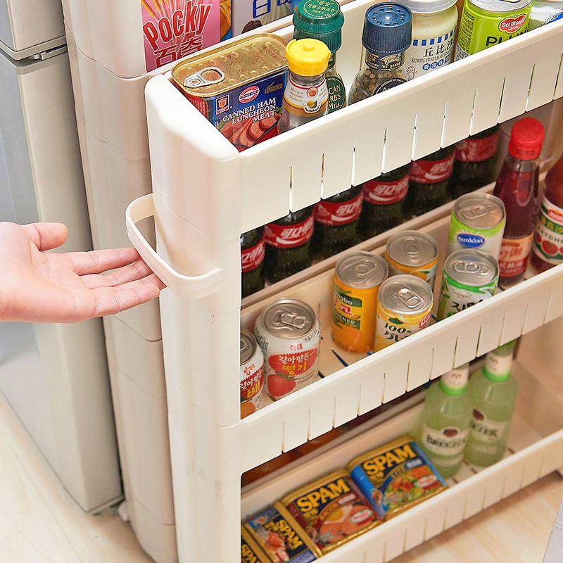 夹缝置物架卫生间浴室层架落地厨房冰箱边极窄收纳推车缝隙储物柜,收纳整理,整理架/置物架/收纳架,淘宝优惠券,粉丝福利购,淘宝优惠卷