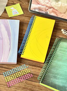 ins夏日Lemon线圈A6手帐本高颜值双面彩页本多巴胺学生便携记事本