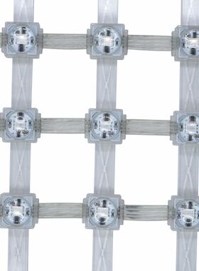 新起点户外防水全彩H2020单灯P40柔性网格屏街道楼宇桥梁景观亮化