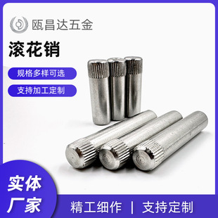 304不锈钢滚花销合页销玩具轴网纹滚花搓丝销