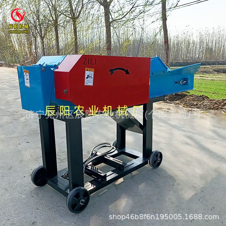 家用小型卧式干湿两用铡草柔丝一体机牛羊饲料养殖玉米秸秆粉碎机