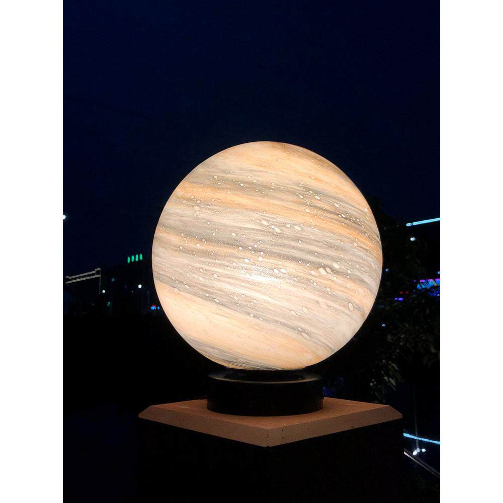 户外防水花园别墅庭院圆形星球灯柱头灯围墙灯大门柱灯别墅柱子灯