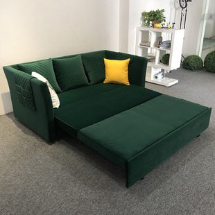 两用可折叠客厅经济型双人1.2米抽拉伸缩防猫抓科技绒沙发床