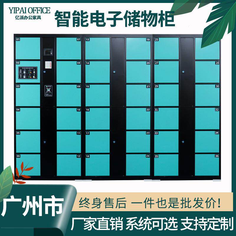 广州市智能电子存包柜商场超市寄存柜乐园健身房刷卡指纹储物柜