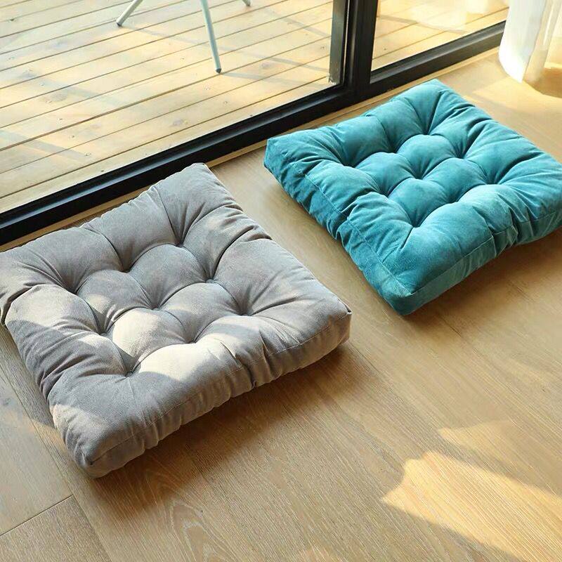 加大加厚毛绒坐垫蒲团垫餐椅垫榻榻米地板垫办公室电脑椅子软座垫