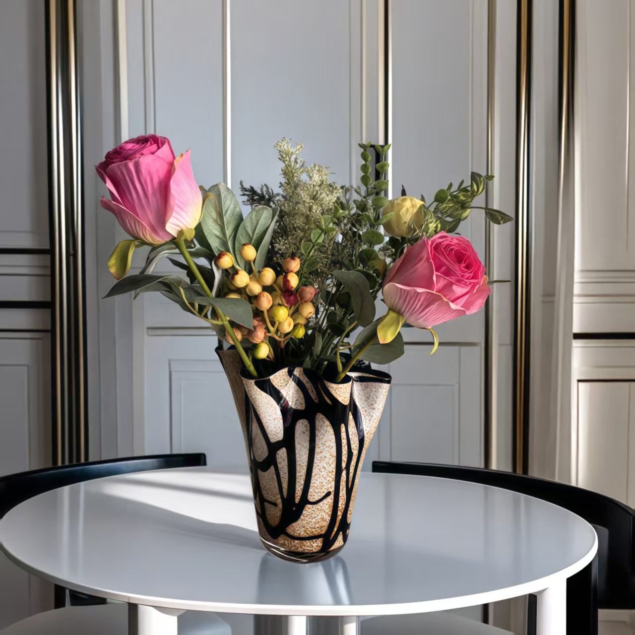 现代轻奢高档琉璃玻璃花瓶摆件客厅玄关餐桌插花艺术摆件花瓶,橡塑材料及制品,其他塑料制品,淘宝优惠券,粉丝福利购,淘宝优惠卷