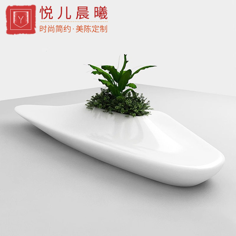 玻璃钢休闲椅机场座凳等候椅公共休息椅简约商场美陈花盆座椅