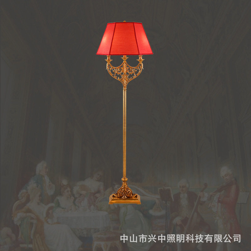 欧式落地台灯客厅书房卧室奢华复古法式落地灯立式法式宫廷别墅灯