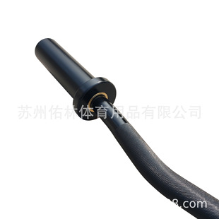 健身房专用镀黑铬1.2米黑色小曲杆硬拉弯举男士女性奥杆大孔