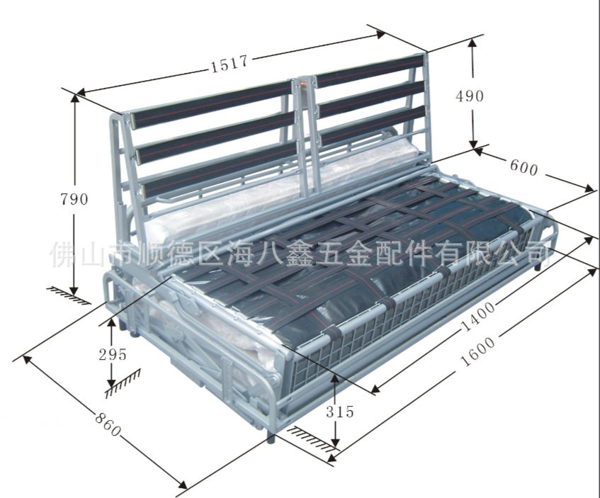 厂家热卖沙发翻转床 功能沙发架 隐形床五金配件 折叠床五金配件