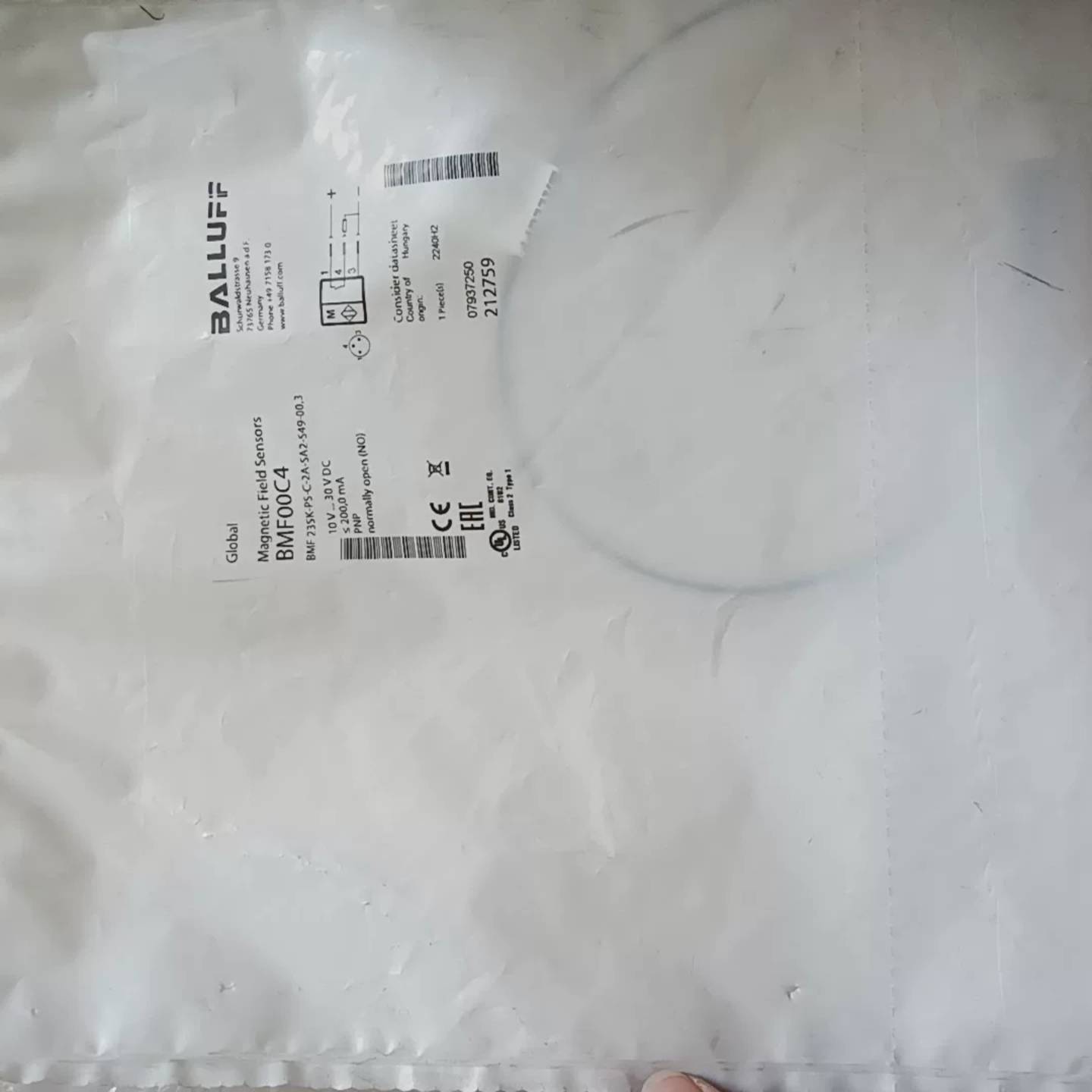 可维修巴鲁夫BMF00C4磁性开关,型号BMF 235K-PS-C议价