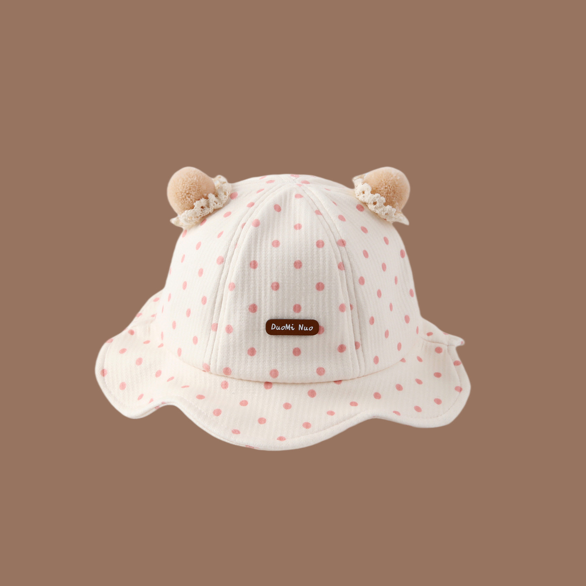 宝宝帽子春秋冬婴儿韩版可爱超萌灯芯绒盆帽秋季男女童渔夫帽遮阳