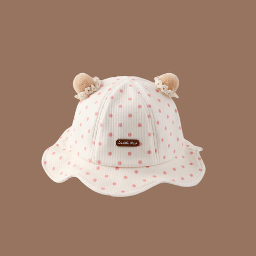 宝宝帽子春秋冬婴儿韩版可爱超萌灯芯绒盆帽秋季男女童渔夫帽遮阳