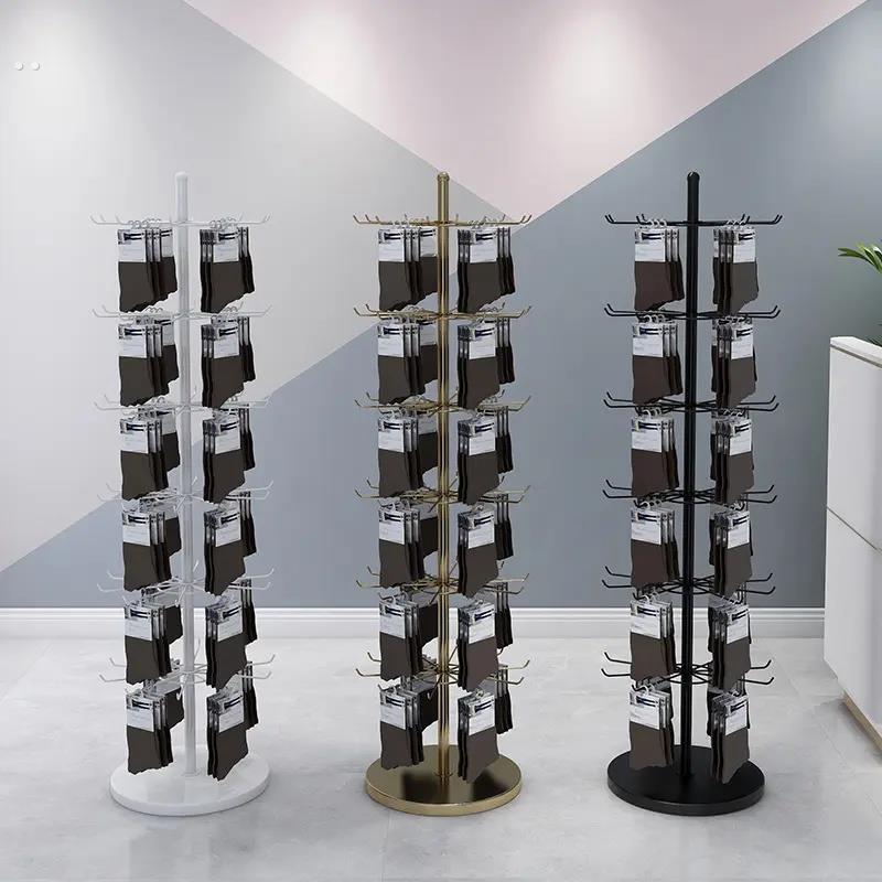 挂袜子展示架落地陈列架母婴手机配件小商品摆地摊挂件货架可旋转