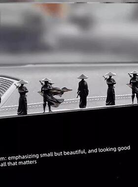 创意桌面侠客汽车窗边中控台摆件江湖古风车内治愈系车内装饰摆设