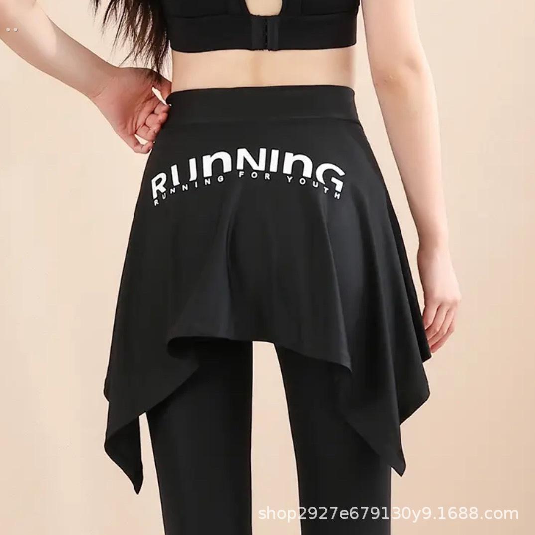 运动瑜伽屁帘一片裙不规则防走光裹帘绑带短半身裙披肩两用遮臀巾