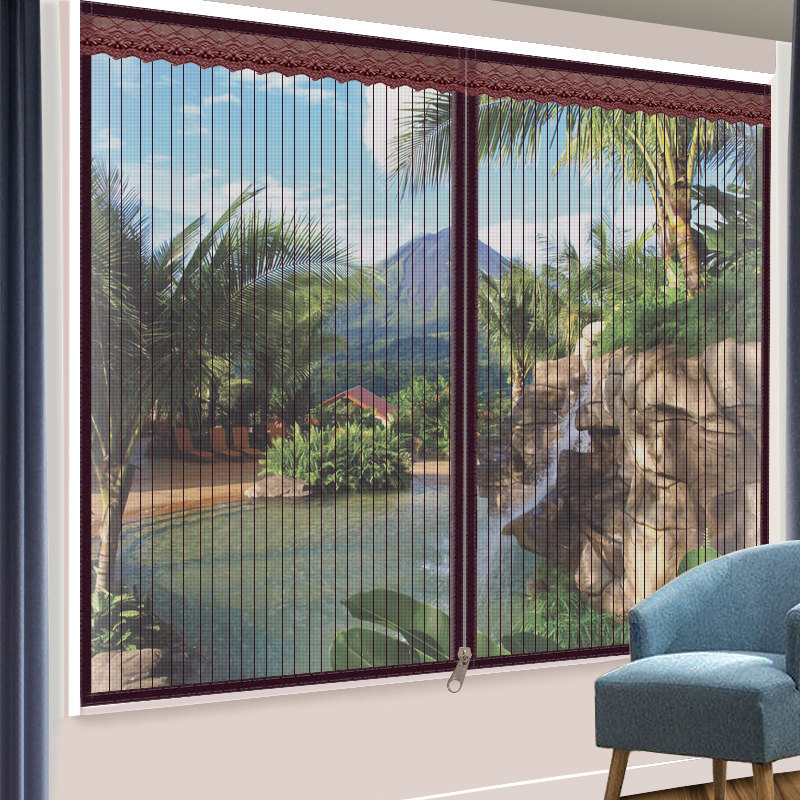 纱窗网自装窗户防蚊纱窗纱网沙窗帘家用自粘式门帘魔术贴磁吸磁铁