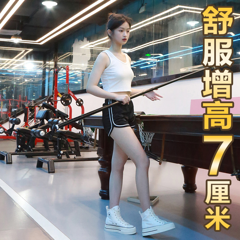 欧货高筒鞋2023流行秋季新款爆款厚底小个子增高板鞋女轻便帆布鞋