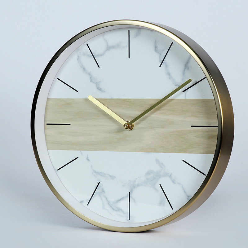 时尚家用静音挂钟现代简约客厅石英钟创意壁挂表卧室北欧时钟个性