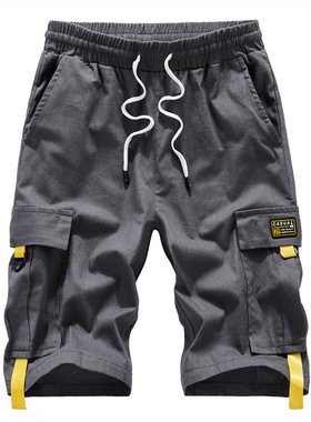极速Men's Large Size Shorts Streetwear Black 2022 Summer