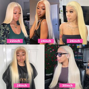 28 30 Inch Blonde 613 Lace Front Wig Human Hair Wig For Wome