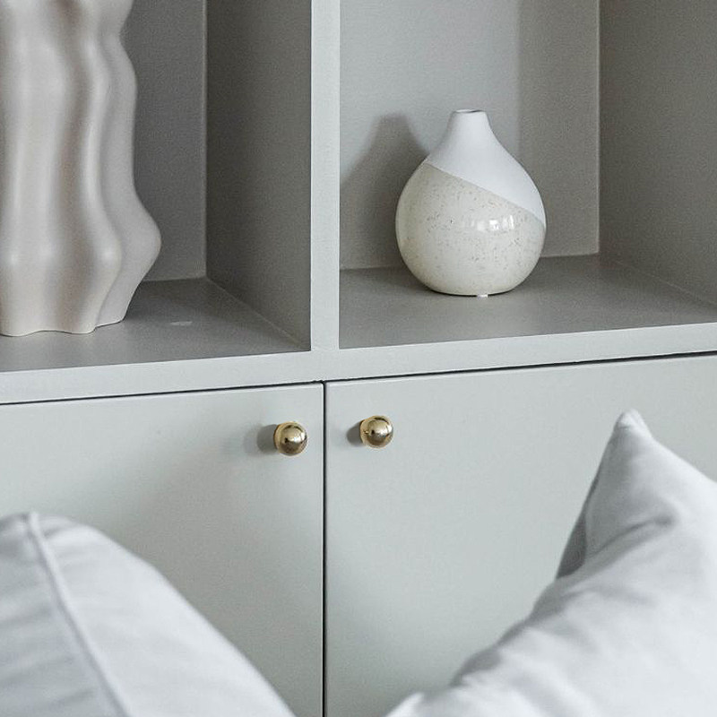 银色金色柜门实心黄铜极简简约轻奢法式整体橱柜圆球小拉手抽屉把