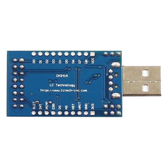 转换器XUSBISP/TTL。EPP转IICCH341SPIUARTMEM并列埠