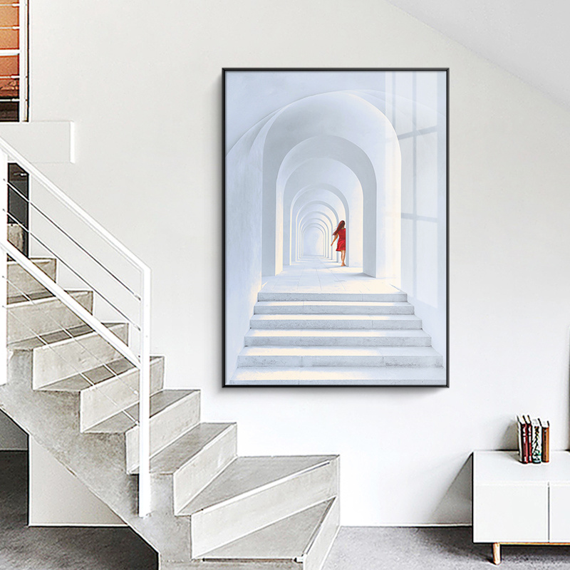 前者长廊轻奢玄关装饰画简约现代大尺寸卧室挂画北欧餐厅客厅墙画