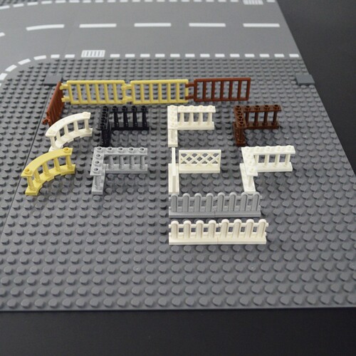极速City Accessories Building Blocks House Fence Stairs Ladd