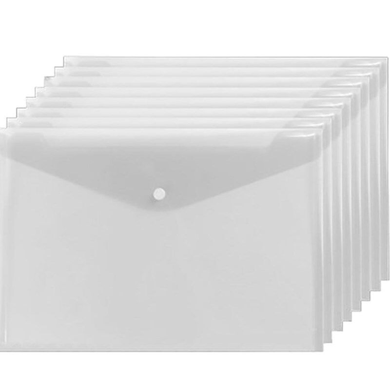 XRHYY 12pcs Transparent PP Water Resistant File Holder Filin