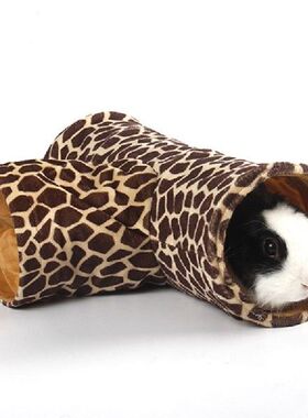 极速Pet Tunnel Leopard Print Pet Rabbit Hamster Play Tunnel