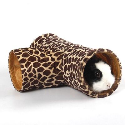 极速Pet Tunnel Leopard Print Pet Rabbit Hamster Play Tunnel