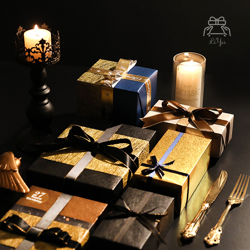 vintage复古金色包装纸wrapping paper男生礼物纸纯色大尺寸ins风