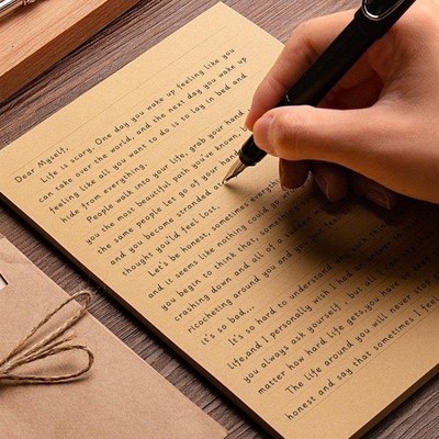 80 sheets A4/B5/A5 Vintage Kraft paper Writing Letter Statio