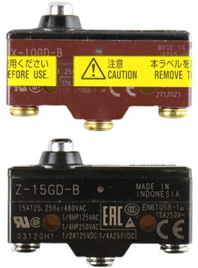 三菱凌云电梯抱闸检测开关X-10GD-BOMRON微动行程开关电梯配件