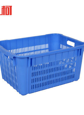 2023上柯WY190大号加厚蓝色塑料周转筐收纳胶筐物流快递货框B1号5