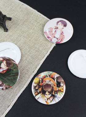 极速Anime Attack on Titan Badges on a Backpack Levi Icon Pin