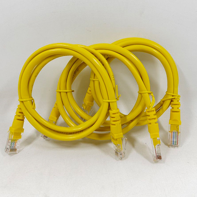 成品网路线包邮电信路由原配机制跳线路由器黄色超五类1米2米3米5