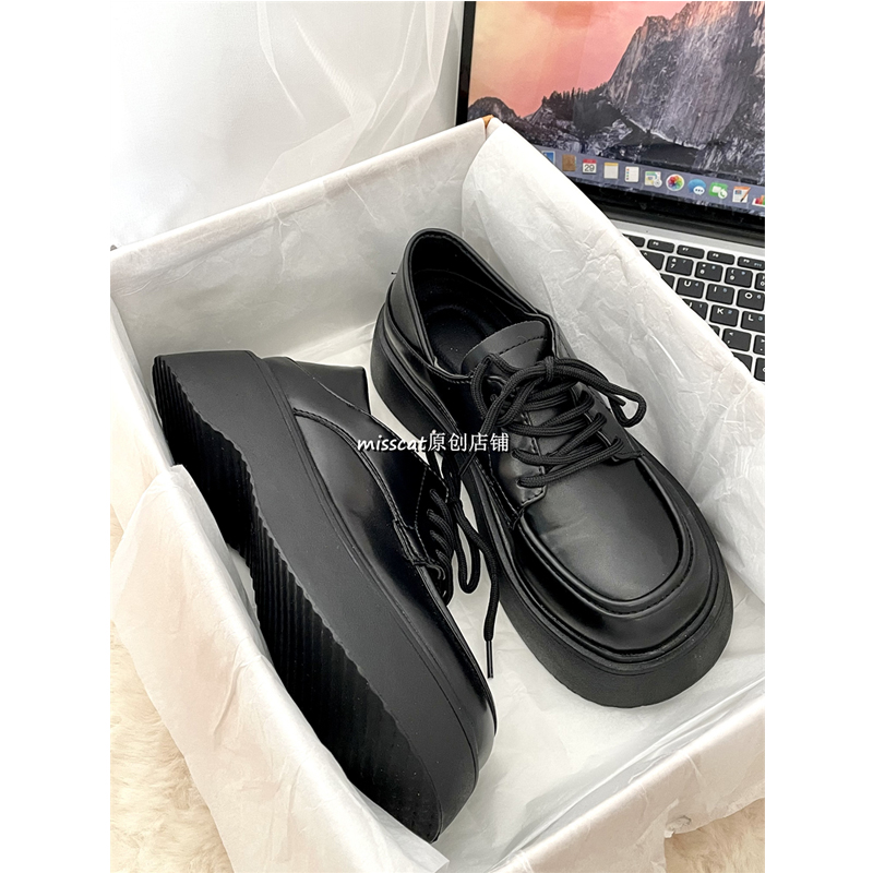 厚底增高小皮鞋女2023年夏季学生时尚百搭玛丽珍鞋日系jk制服单鞋