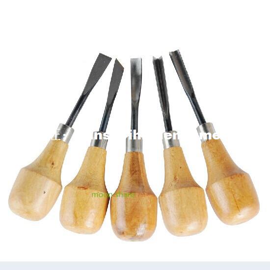 wood carving chisel 5pc/lot woodcut knife butt/corner/skew