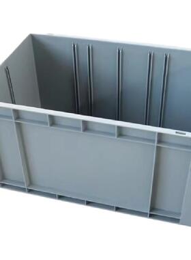 智能自动化仓储周转箱立体库箱带隔板加强底可堆叠平底加厚灰色