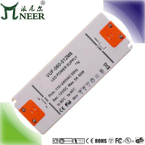 质保3年 过认证 60W 24V高功率因数 恒压薄led驱动 显示屏电源
